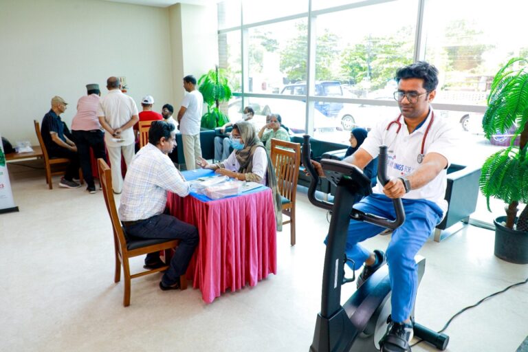Camping inside the hospital to raise awareness on air pollution, India