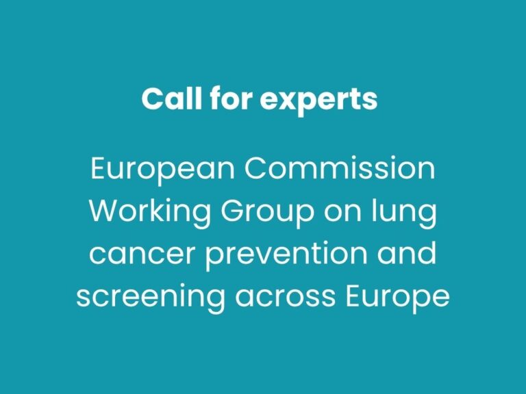Join the European Commission Working Group to improve lung cancer prevention and screening across Europe