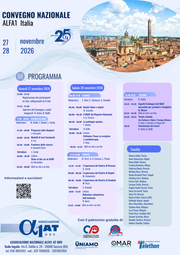 Italian Alpha‑1 patient organisation marks 25th anniversary 